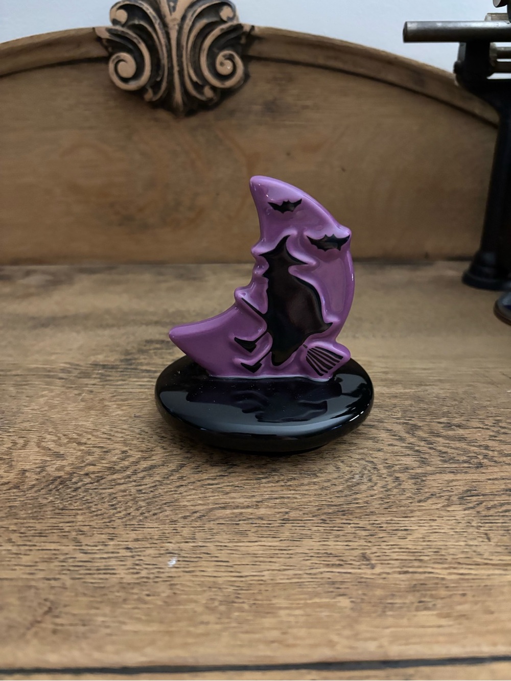 Rae Dunn Halloween Crescent Moon Witch Mug Topper